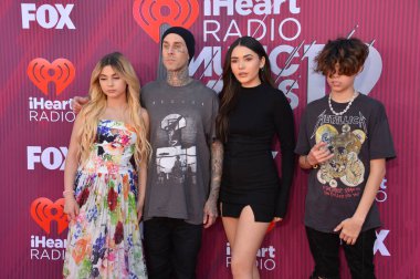 Travis Barker, Atiana de la Hoya, Alabama Barker & Landon Asher Barker