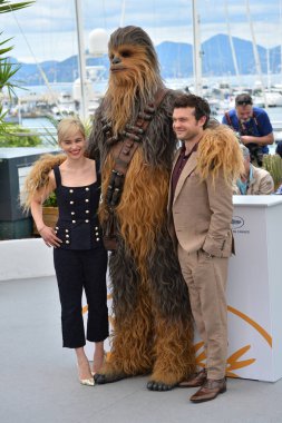 Chewbacca, Alden Ehrenreich & Emilia Clarke
