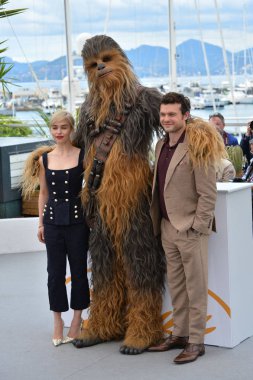 Chewbacca, Alden Ehrenreich & Emilia Clarke