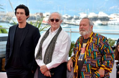 Adam Driver, Jonathan Pryce & Terry Gilliam