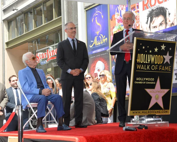 Charles Aznavour & Mitch O'Farrell & Paul Krekorian — Foto Stock