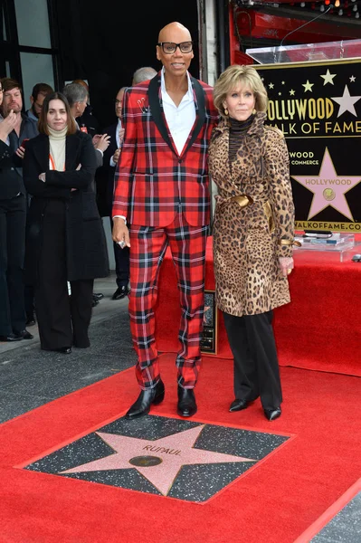 RuPaul & Jane Fonda — Stock fotografie