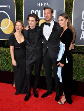 Timothee Chalamet & misafir, Armie Hammer & Elizabeth Chambers