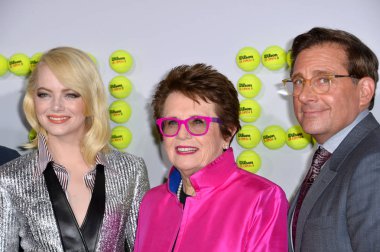 Emma Stone, Billie Jean King, Steve Carell