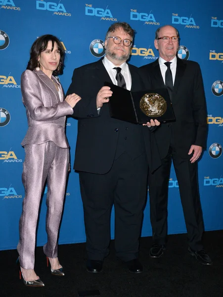 Sally Hawkins, Guillermo Del Toro & Richard Jenkins — Foto de Stock