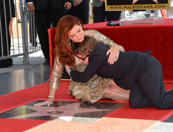 Debra Messing & Roman Zelman — Stock Photo, Image