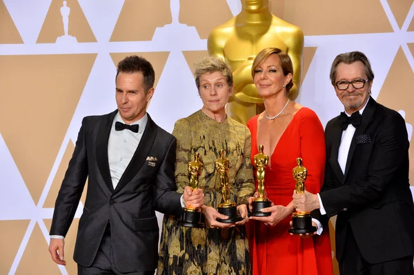 Gary Oldman, Frances Mcdormand, Sam Rockwell & Allison Janney — Stok fotoğraf