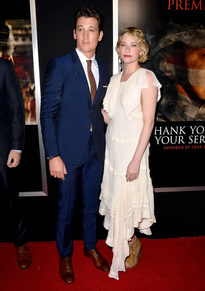 Miles teller & haley bennett — Foto de Stock