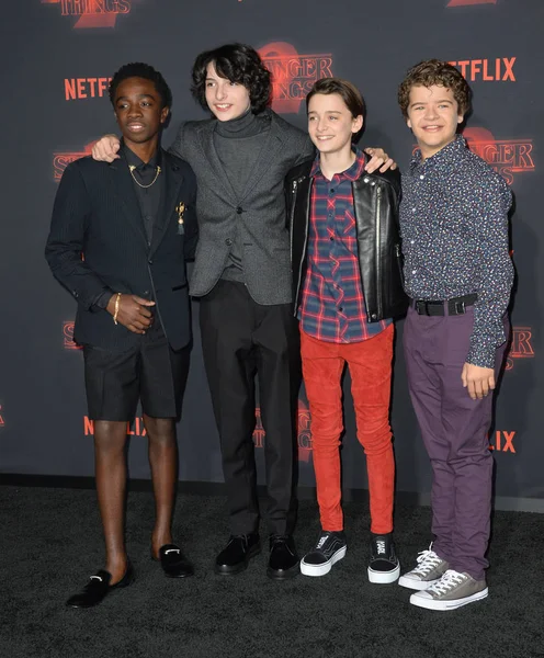 Caleb McLaughlin, Finn Damian Wojtas, Noach Schnapp & gaten Matarazzo — Stockfoto