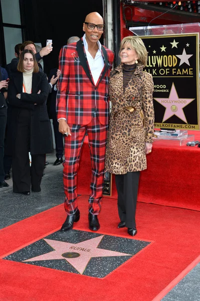 RuPaul & Jane Fonda — Stock fotografie