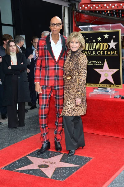 RuPaul & Jane Fonda — Stock fotografie