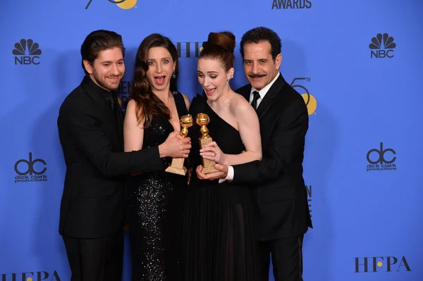 Michael Zegen, Marin Hinkle, Rachel Brosnahan & Tony Shalhoub — Stock Photo, Image