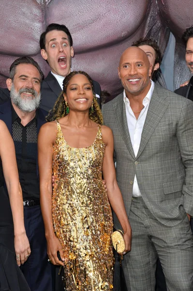 Jeffrey Dean Morgan, Naomie Harris, Jason Liles & Dwayne Johnson — Fotografia de Stock