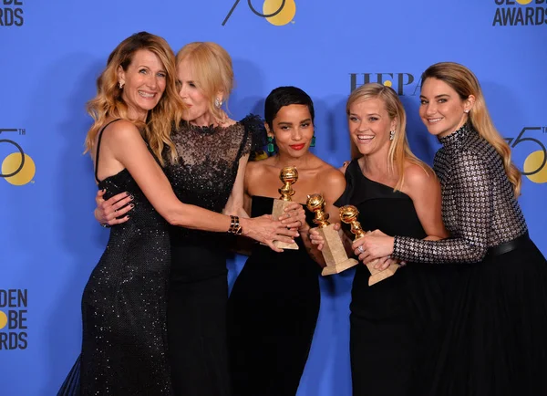 Laura Dern, Nicole Kidman, Zoe Kravitz, Reese Witherspoon & yüzeysel Woodley — Stok fotoğraf