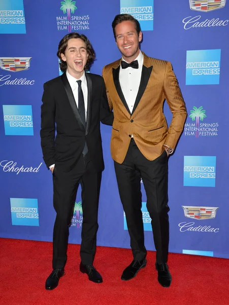 Timothee Chalamet & Armie Hammer — Stock Photo, Image