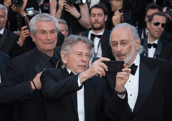 Claude Lelouch, Roman Polanski y Jerry Schatzberg — Foto de Stock