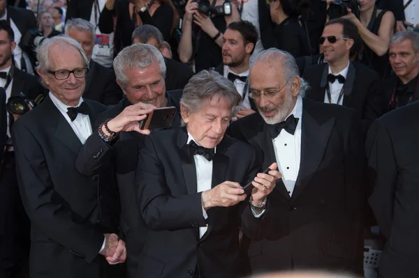 Ken Loach, Claude Lelouch, Roman Polanski & Jerry Schatzberg — Stock Photo, Image