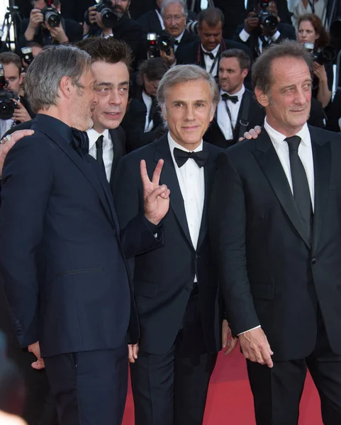 Mads Mikkelsen, Benicio del Toro, Christoph Waltz & Vincent Lindon — Stock fotografie