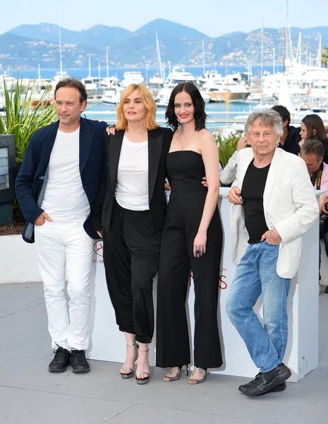 Vincent Perez, Emmanuelle Seigner, Eva Green & Roman Polanski — Foto de Stock