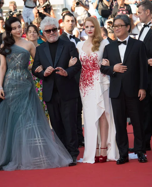 Fan Bingbing, Pedro Almodovar, Jessica Chastain & Park Chan-wook — Stockfoto