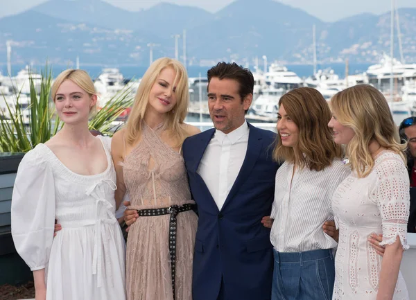 Elle Fanning, Nicole Kidman, Colin Farrell, Sofia Coppola & Kirsten Dunst — Stok fotoğraf