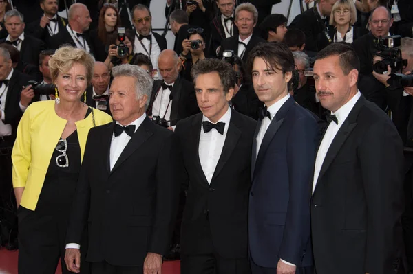 Emma Thompson, Ben Stiller, Dustin Hoffman, Noah Baumbach y Adam Sandler — Foto de Stock