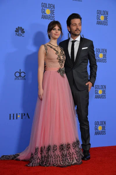 Felicity Jones e Diego Luna — Fotografia de Stock