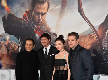 Yimou Zhang, Pedro Pascal, Tian Jing & Matt Damon