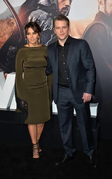 Matt Damon & Luciana Barroso — Stok fotoğraf