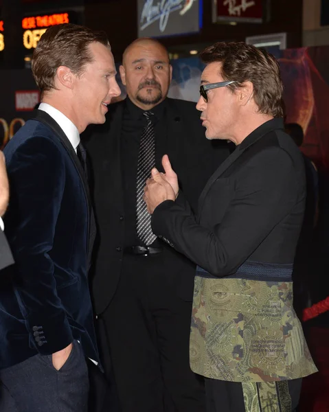 Benedict Cumberbatch & Robert Downey Jr. — Fotografie, imagine de stoc