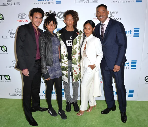 Vai smith & jada pinkett smith & trey smith & willow smith & jaden smith — Fotografia de Stock