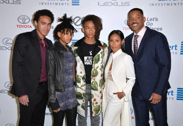 Wird smith & jada pinkett smith & trey smith & weidenschmied & jaden smith — Stockfoto