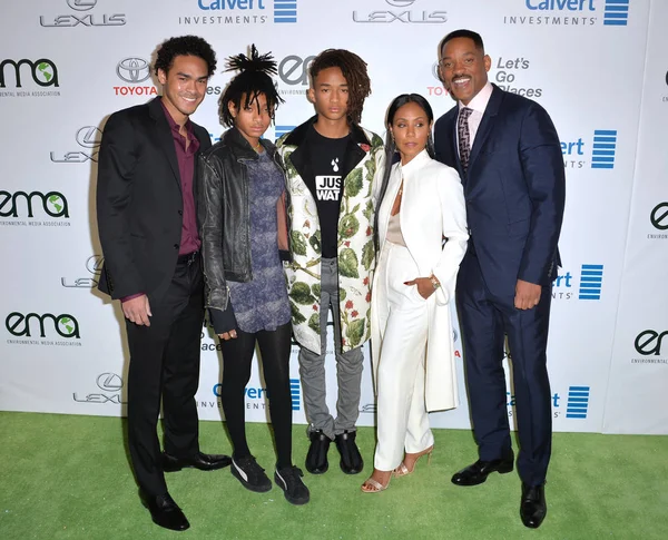 Vai smith & jada pinkett smith & trey smith & willow smith & jaden smith — Fotografia de Stock