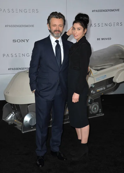 Michael Sheen & Sarah Silverman - Stock-foto