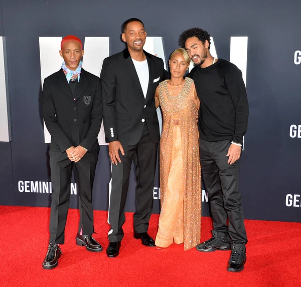 Jaden Smith, Will Smith, Jada Pinkett Smith & Trey Smith — Foto de Stock