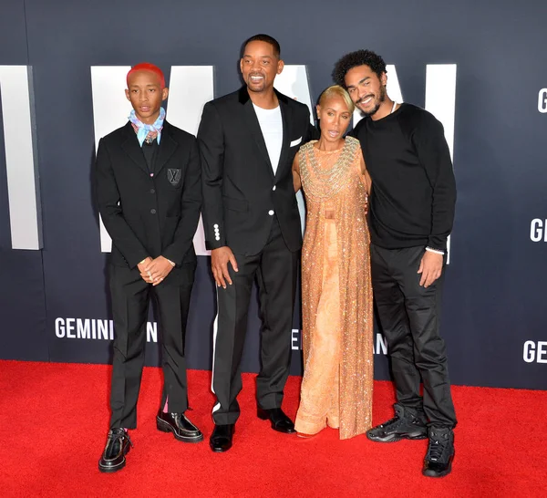 Jaden Smith, Will Smith, Jada Pinkett Smith & Trey Smith — Fotografia de Stock