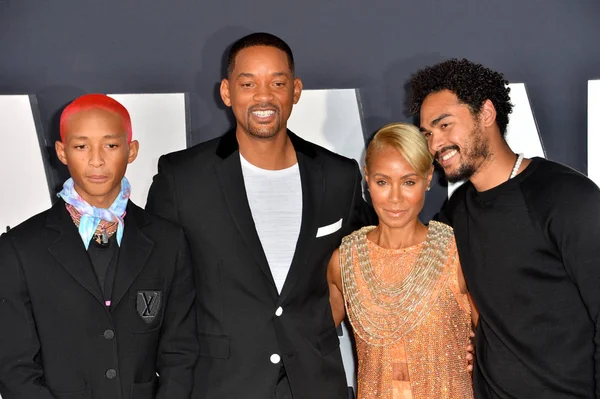 Jaden Smith, Will Smith, Jada Pinkett Smith & Trey Smith — Stock Photo, Image