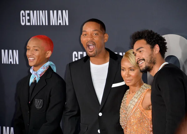 Jaden Smith, Will Smith, Jada Pinkett Smith & Trey Smith — Stock fotografie