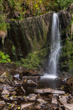 Cascades döngü küçük bir İrlanda köyü Lisseycasey, su düzeltmek için uzun pozlama yürümek küçük şelale emzme