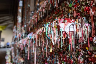 Seattle şehir merkezinde pazar Tiyatrosu sakız duvarı yakın bir yerel simge.