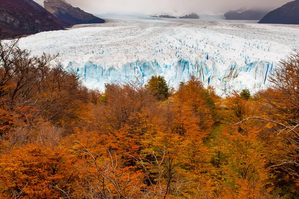 佩里托·莫尔诺冰川位于阿根廷圣克鲁斯省洛斯格拉西亚雷斯国家公园. — 图库照片