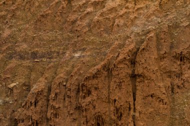 Kurutulmuş çatlak kil dokusu. Kurutulmuş c makro arka plan görüntüsü