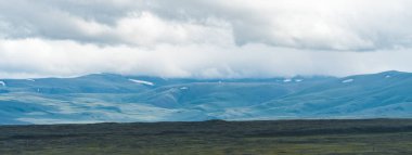 Bir dağ manzara arka plan görüntüsü. Rusya, Sibirya, Altay