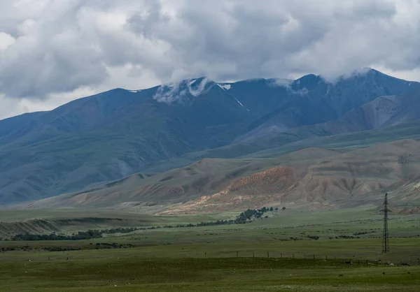 Obrázek na pozadí horské krajiny. Rusko, Sibiř, Altai — Stock fotografie