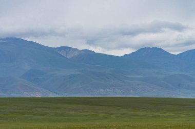 Bir dağ manzara arka plan görüntüsü. Rusya, Sibirya, Altay
