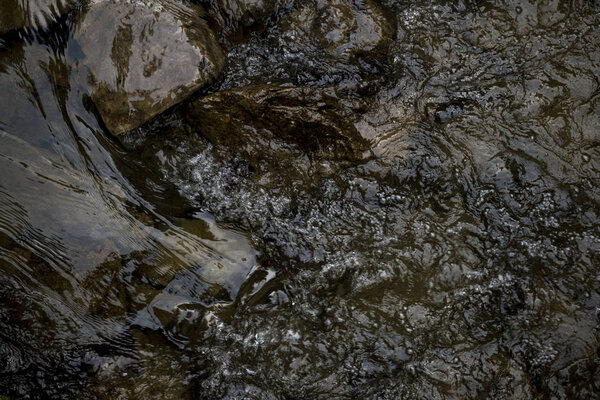 Текстура текучей воды. Фоновое изображение горной реки
