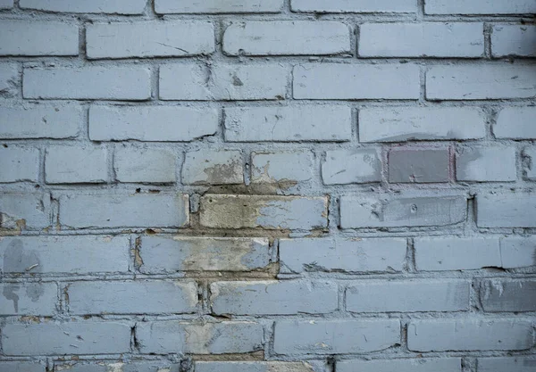 Texture of an old paint covered brick wall. Background image of — Stock Photo, Image