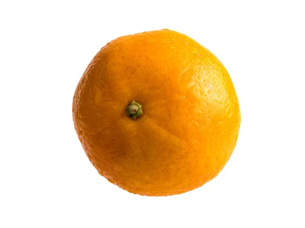 Geïsoleerd Fruit Een Witte Achtergrond Rijp Mandarijn Oogst Vers Fruit — Stockfoto