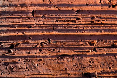 Tuğlaların dokusu. Makro tuğla atışı. Soyut arkaplan resmi. Yakın çekim.