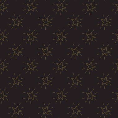 El çizim yıldızlarının vektör dikişsiz deseni